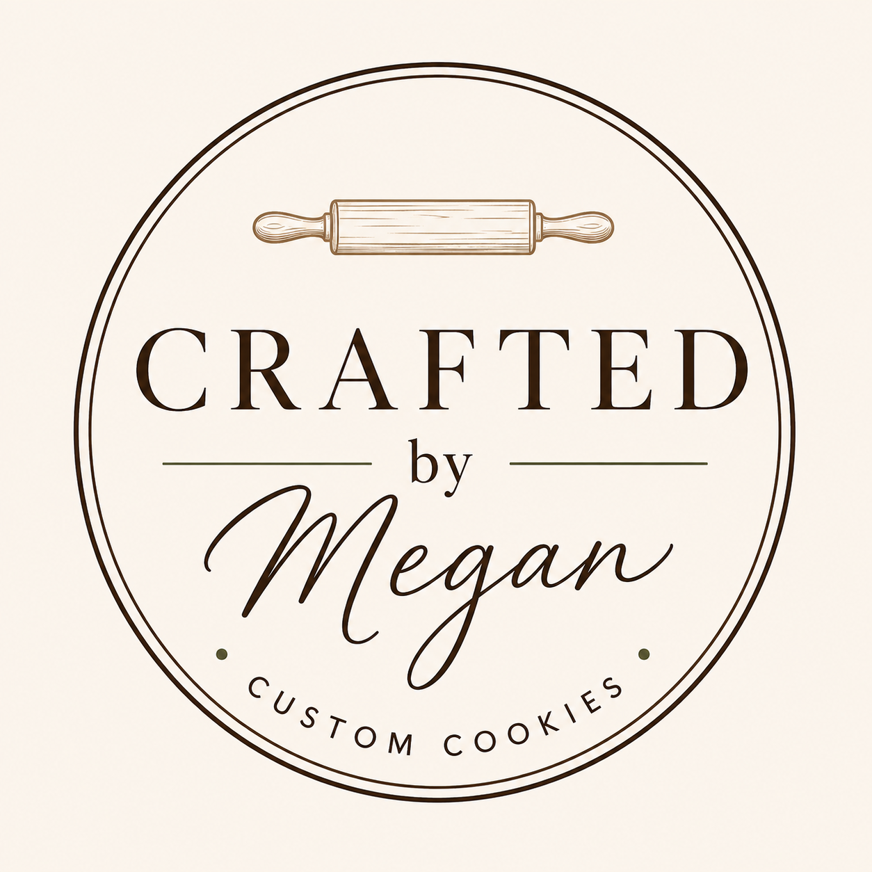 Crafted by Megan Custom Cookies logo